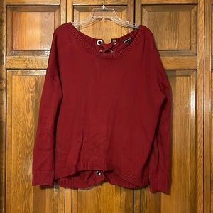 Express sweater, tie up back